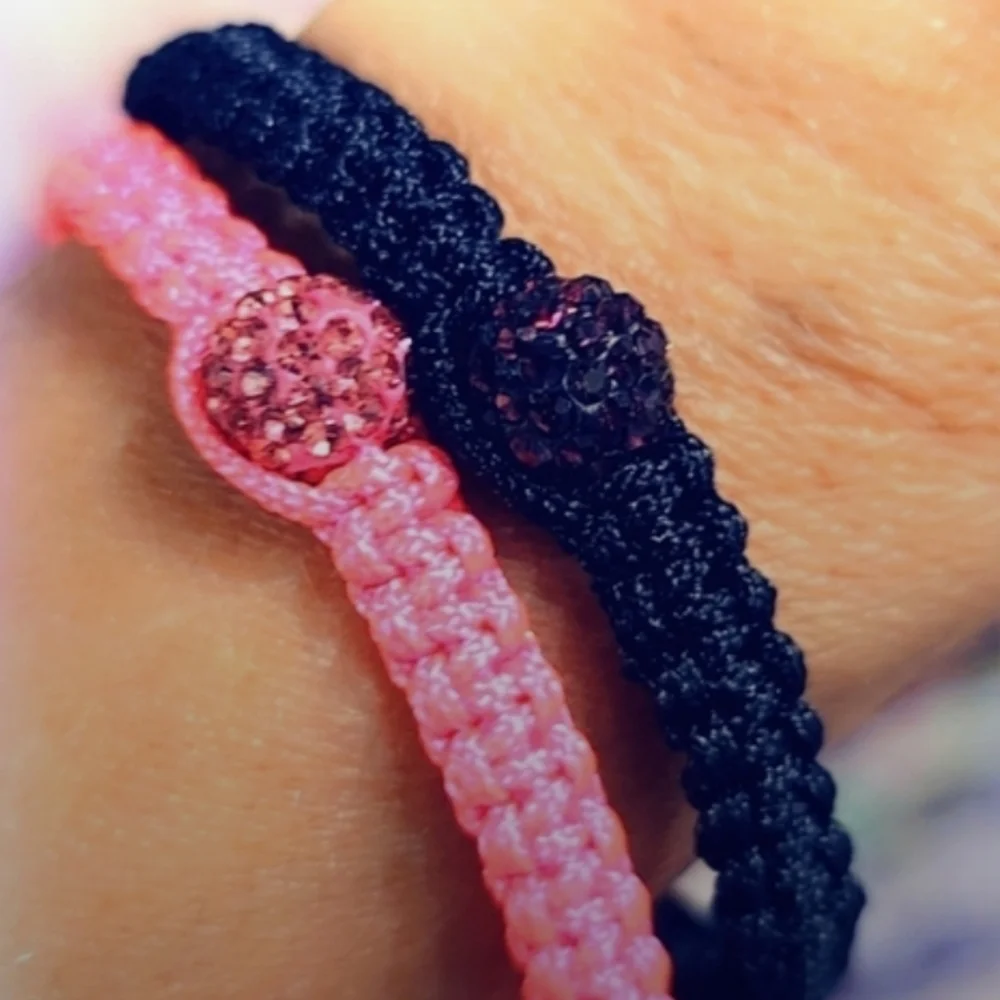 ONE Orange Bling Paracord Braided Bracelet, Adjustable, NWT!